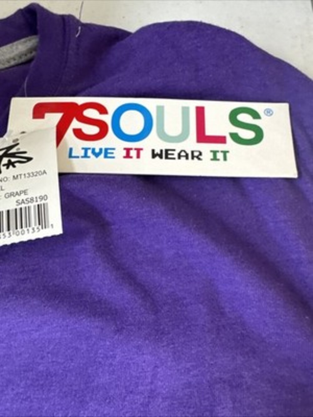 7 Souls Men’s Xl Sleeveless Tshirt Purple!